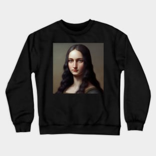 Anime Realistic Style Mona Lisa Drawing Crewneck Sweatshirt